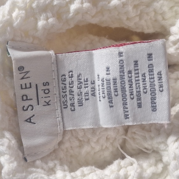 Aspen Kids Ivory Turtle Neck Sweater Vest Poncho Size 5/6years - Picture 4 of 6